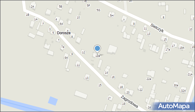 Biała Podlaska, Zagrodowa, 12a, mapa Białej Podlaskiej