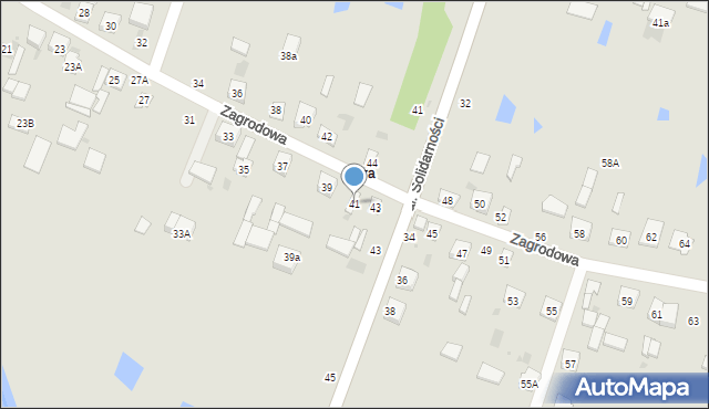 Biała Podlaska, Zagrodowa, 41, mapa Białej Podlaskiej