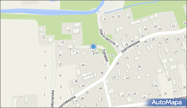 Biała Wielka, Zakątek, 3, mapa Biała Wielka