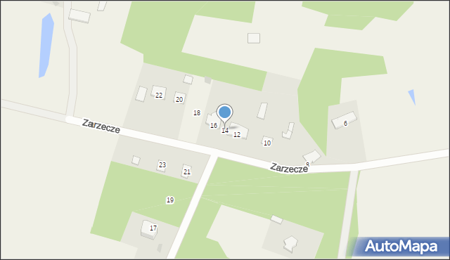 Białobrzeg Dalszy, Zarzecze, 14, mapa Białobrzeg Dalszy