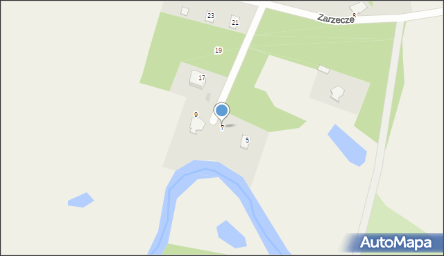 Białobrzeg Dalszy, Zarzecze, 7, mapa Białobrzeg Dalszy