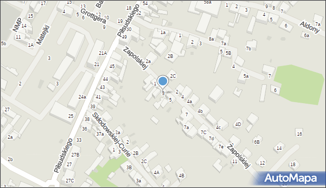 Białogard, Zapolskiej Gabrieli, 3, mapa Białogard