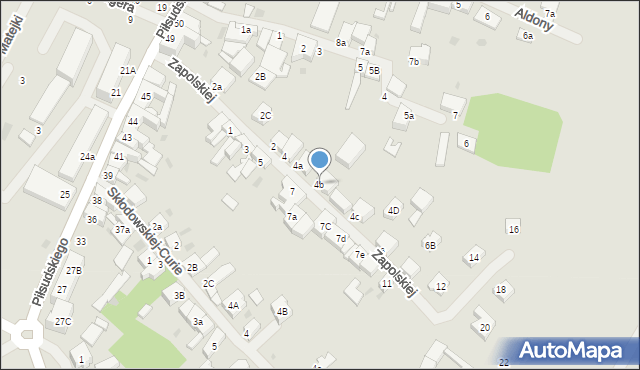 Białogard, Zapolskiej Gabrieli, 4b, mapa Białogard