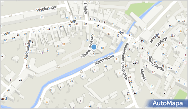 Białogard, Zaułek Drzewny, 3, mapa Białogard