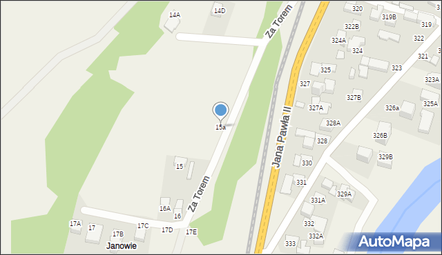 Biały Dunajec, Za Torem, 15a, mapa Biały Dunajec