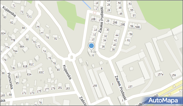 Białystok, Zaułek Podlaski, 7, mapa Białegostoku