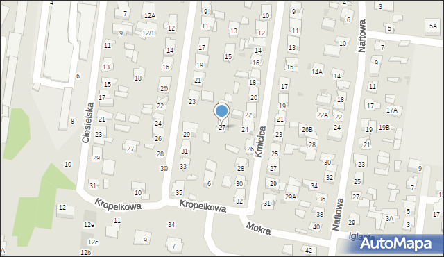 Białystok, Zagłoby Jana Onufrego, 27, mapa Białegostoku