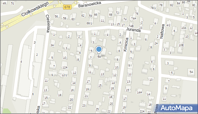 Białystok, Zagłoby Jana Onufrego, 5A, mapa Białegostoku