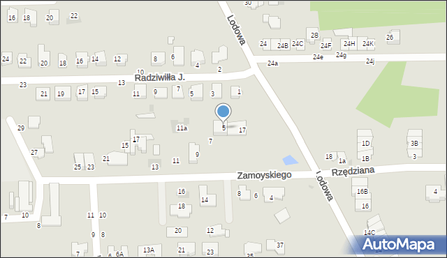 Białystok, Zamoyskiego Jana, hetm., 5, mapa Białegostoku