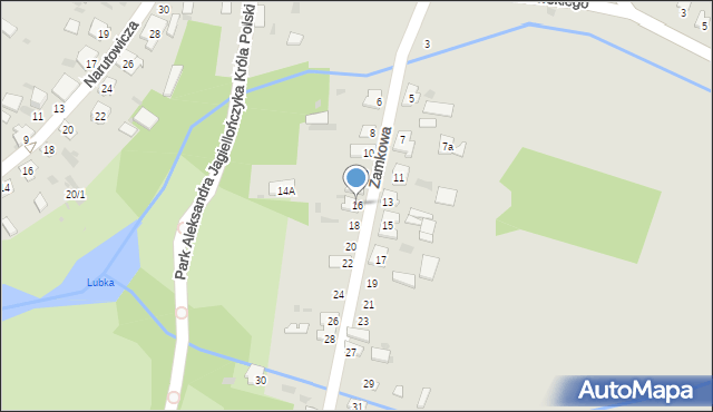 Bielsk Podlaski, Zamkowa, 16, mapa Bielsk Podlaski