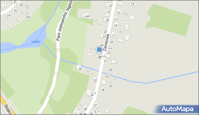 Bielsk Podlaski, Zamkowa, 28, mapa Bielsk Podlaski