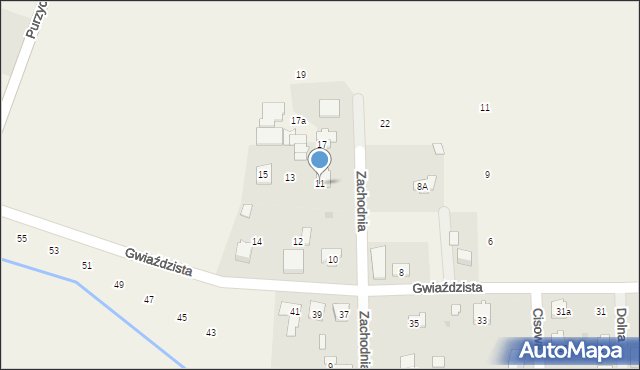 Bieniewice, Zachodnia, 11, mapa Bieniewice