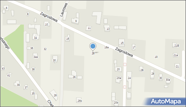 Bieniewiec, Zagrodowa, 18, mapa Bieniewiec