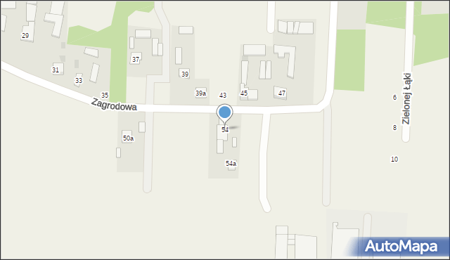 Bieniewiec, Zagrodowa, 54, mapa Bieniewiec