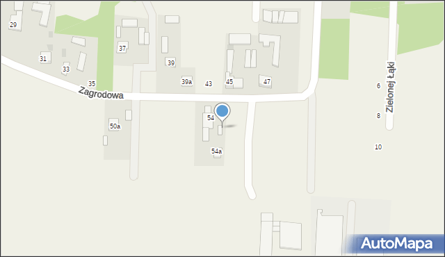 Bieniewiec, Zagrodowa, 54b, mapa Bieniewiec