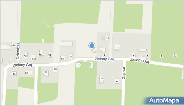 Bieniewiec, Zagrodowa, 61, mapa Bieniewiec