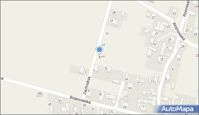 Bieńkowice, Zachodnia, 8, mapa Bieńkowice