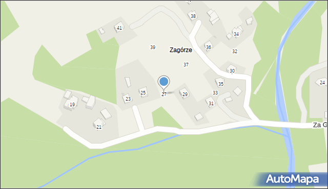 Biertowice, Za Górą, 27, mapa Biertowice