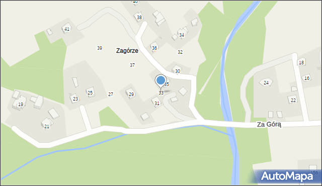 Biertowice, Za Górą, 33, mapa Biertowice