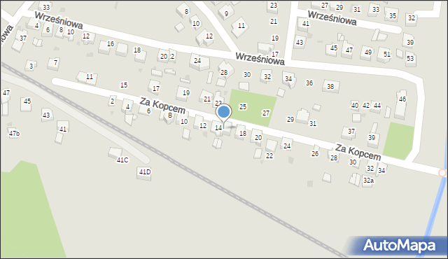 Bieruń, Za Kopcem, 16, mapa Bieruń