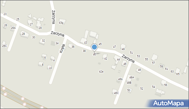 Bieruń, Zarzyna, 40, mapa Bieruń