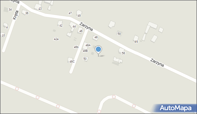 Bieruń, Zarzyna, 52, mapa Bieruń