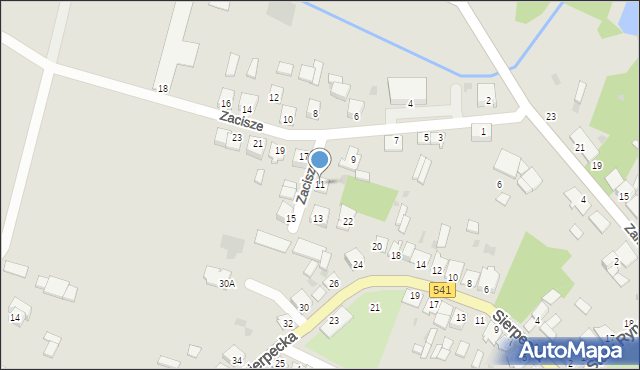 Bieżuń, Zacisze, 11, mapa Bieżuń