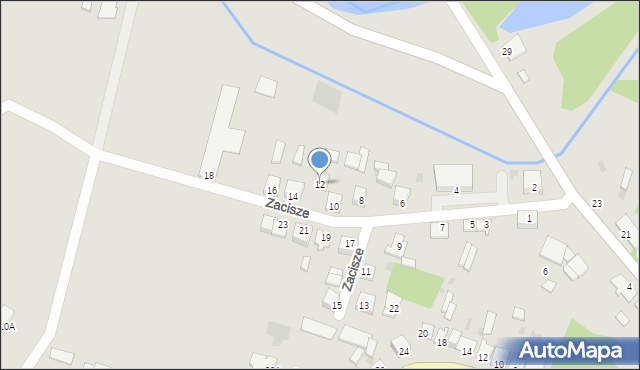 Bieżuń, Zacisze, 12, mapa Bieżuń
