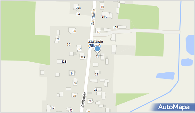 Bilcza, Zastawie, 21, mapa Bilcza