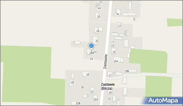 Bilcza, Zastawie, 24a, mapa Bilcza