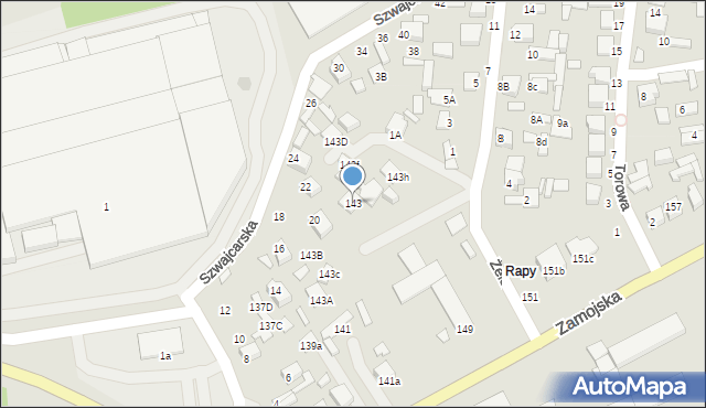 Biłgoraj, Zamojska, 143, mapa Biłgoraj