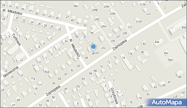 Biłgoraj, Zamojska, 97, mapa Biłgoraj