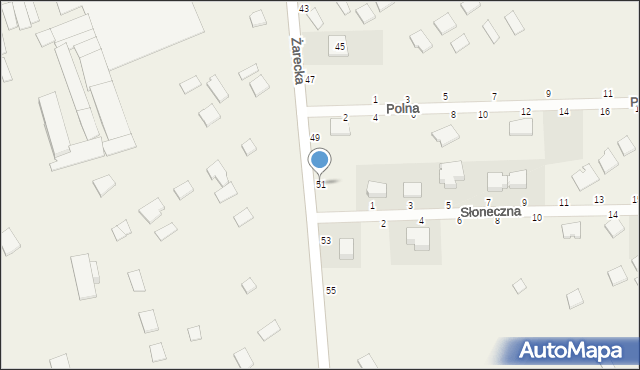 Biskupice, Żarecka, 51, mapa Biskupice