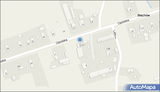 Błachów, Zamknięta, 2, mapa Błachów