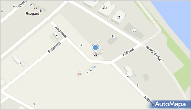 Błądzikowo, Żaglowa, 12, mapa Błądzikowo