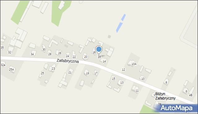 Bliżyn, Zafabryczna, 16, mapa Bliżyn