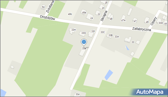 Bliżyn, Zafabryczna, 33e, mapa Bliżyn