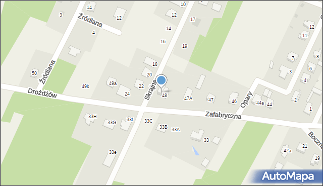 Bliżyn, Zafabryczna, 49, mapa Bliżyn