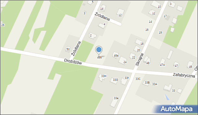 Bliżyn, Zafabryczna, 49b, mapa Bliżyn