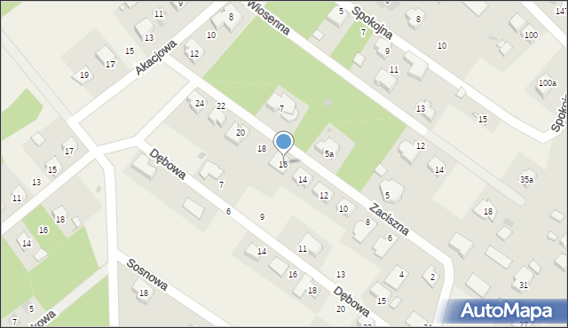 Blok Dobryszyce, Zaciszna, 16, mapa Blok Dobryszyce