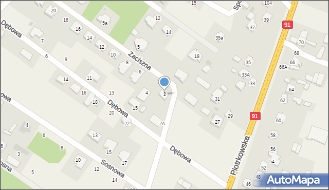 Blok Dobryszyce, Zaciszna, 2, mapa Blok Dobryszyce