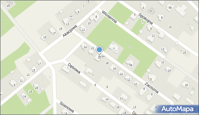Blok Dobryszyce, Zaciszna, 20, mapa Blok Dobryszyce