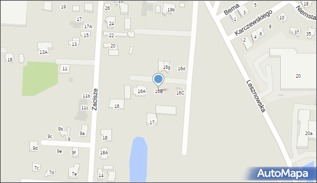 Błonie, Zacisze, 16B, mapa Błonie