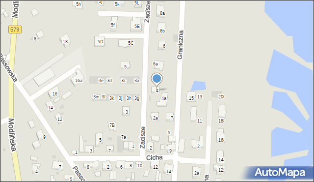 Błonie, Zacisze, 4, mapa Błonie