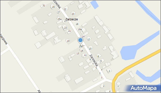 Boćki, Zarzecka, 15a, mapa Boćki