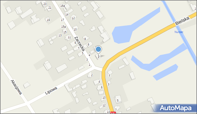 Boćki, Zarzecka, 2, mapa Boćki