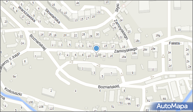 Bogatynia, Zamoyskiego Jana, hetm., 12, mapa Bogatynia