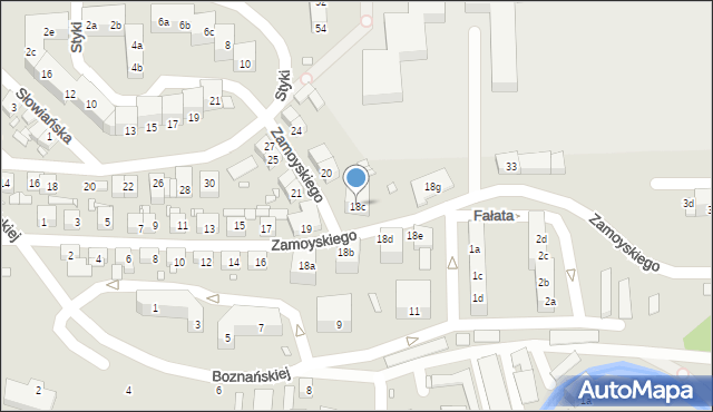 Bogatynia, Zamoyskiego Jana, hetm., 18c, mapa Bogatynia