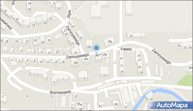 Bogatynia, Zamoyskiego Jana, hetm., 18d, mapa Bogatynia