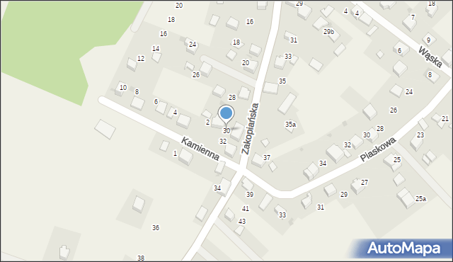 Bolęcin, Zakopiańska, 30, mapa Bolęcin